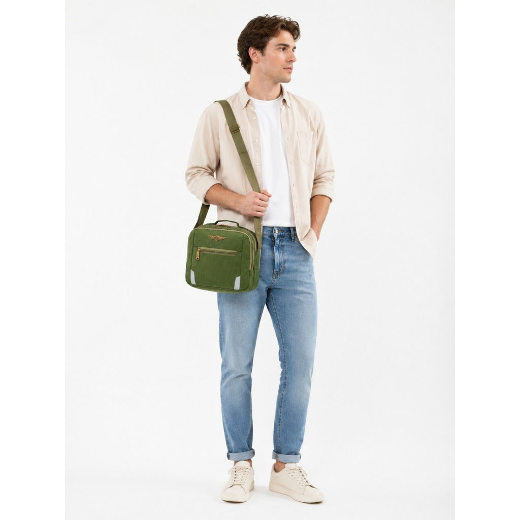 Bolso De Hombre En Lona Lisa