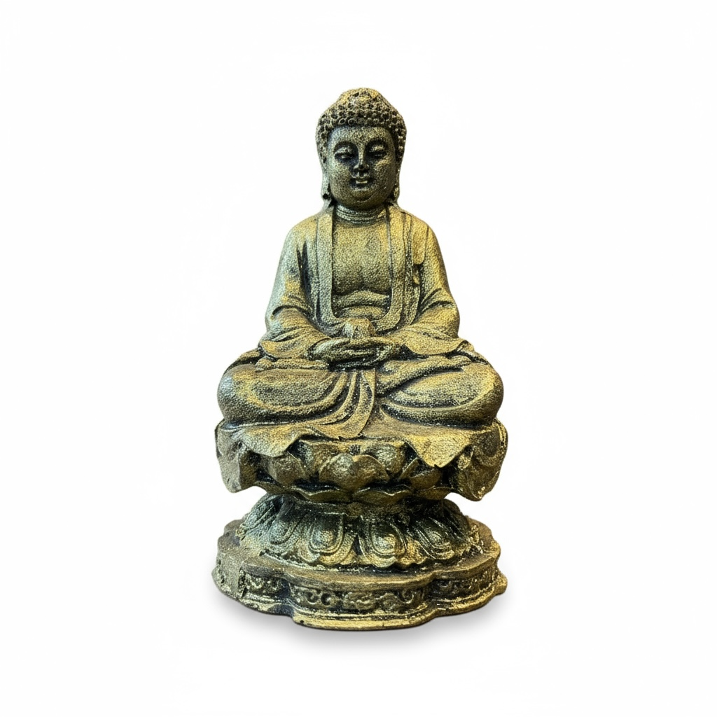 Buda Dorado 9.7cm - Figura de Resina para Decoración
