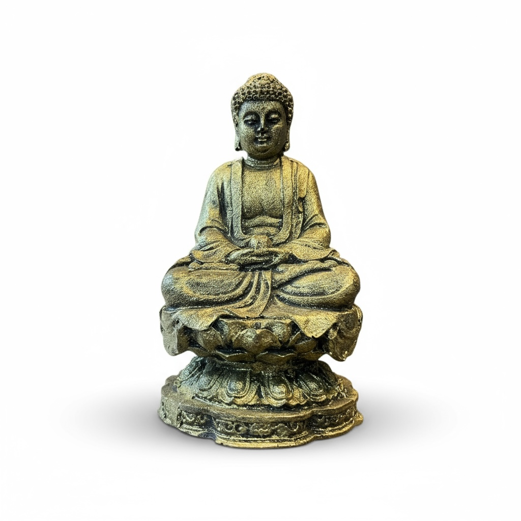 Buda Dorado 9.7cm - Figura de Resina para Decoración