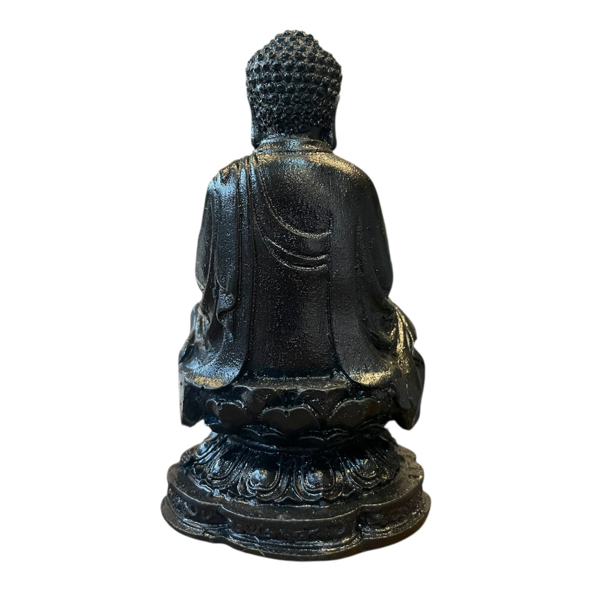 Buda Negro Base Redonda 10cm Negro