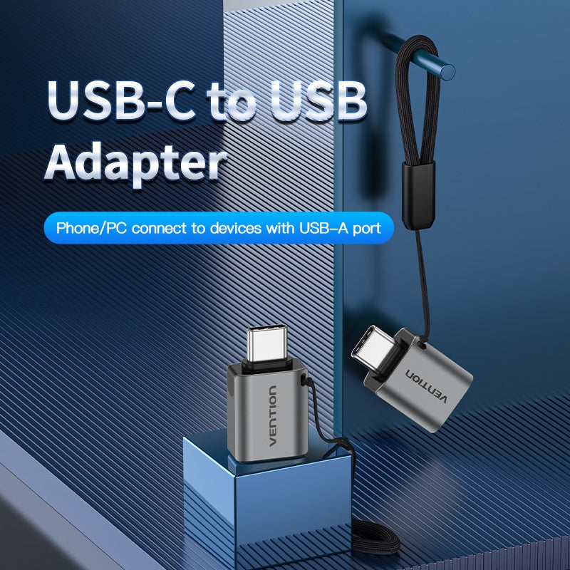 Vention Tipo C A USB 3.0 OTG Adaptador Macho Hembra Llavero