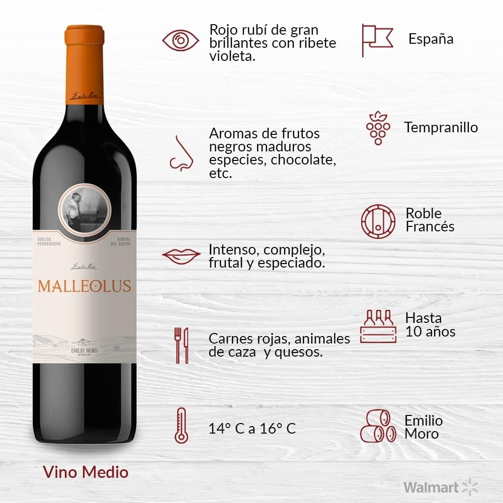 Vino Tinto Emilio Moro Malleolus 750 ml