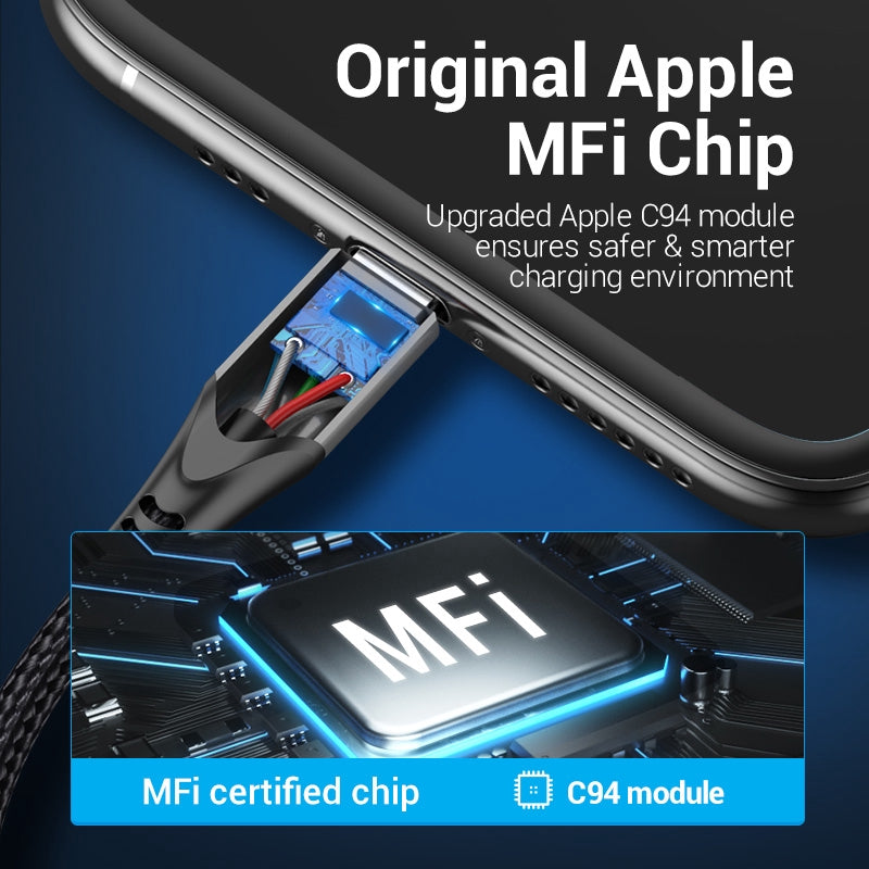 Vention MFi USB C A Lightning Cable Certificado 18W 20W PD Carga Rápida