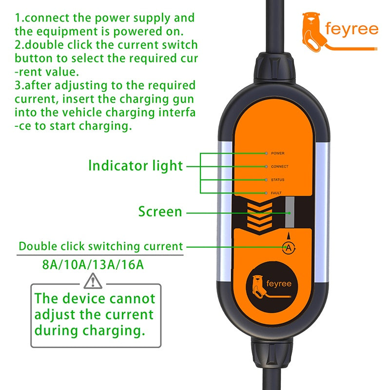 Portátil EV Cargador Cable