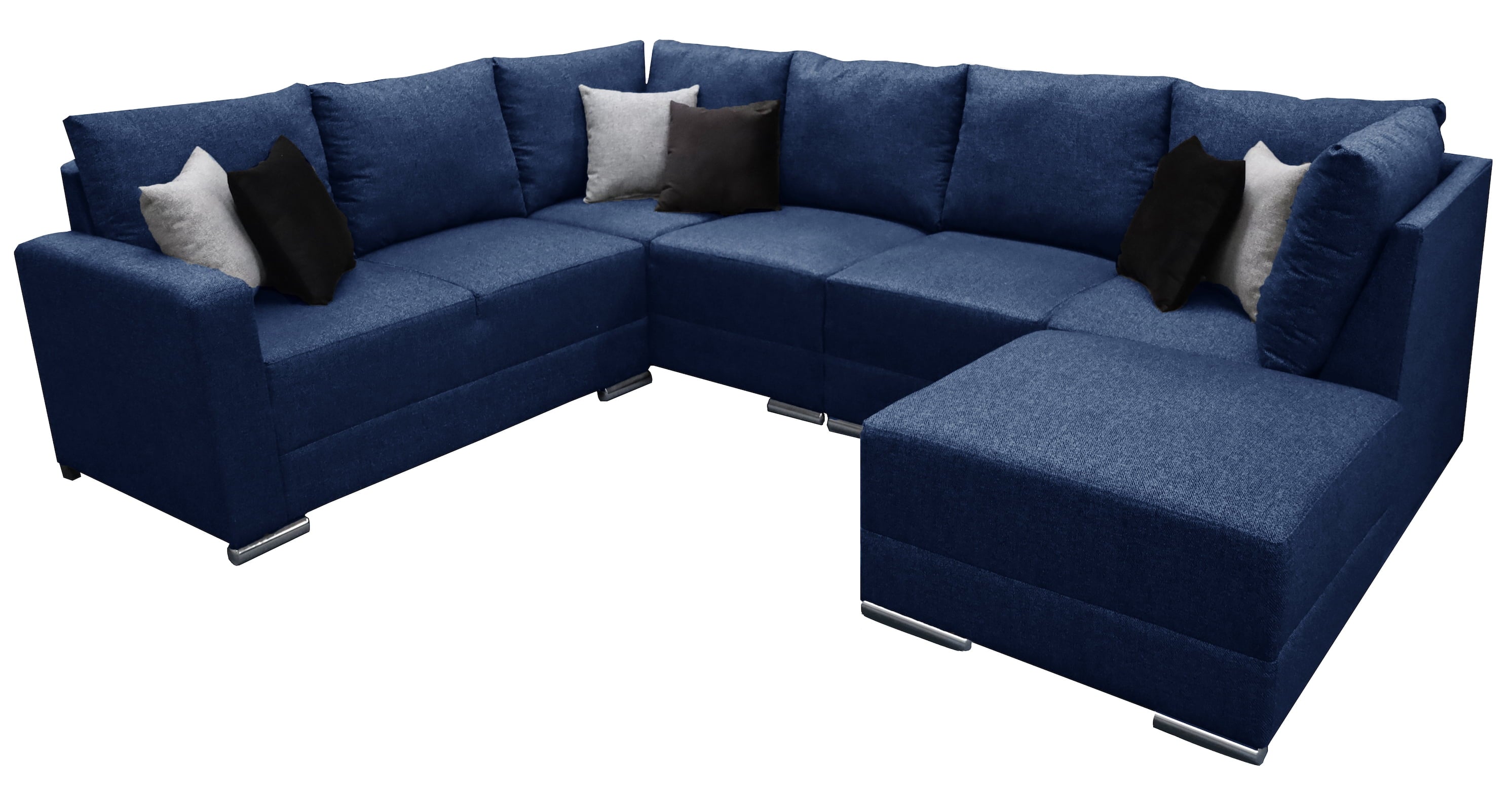 Sala Esquinera Modular El Bazar Store Artemis Azul Marino 230x300 cm Derecha o Izquierda Tela Lino Nacional