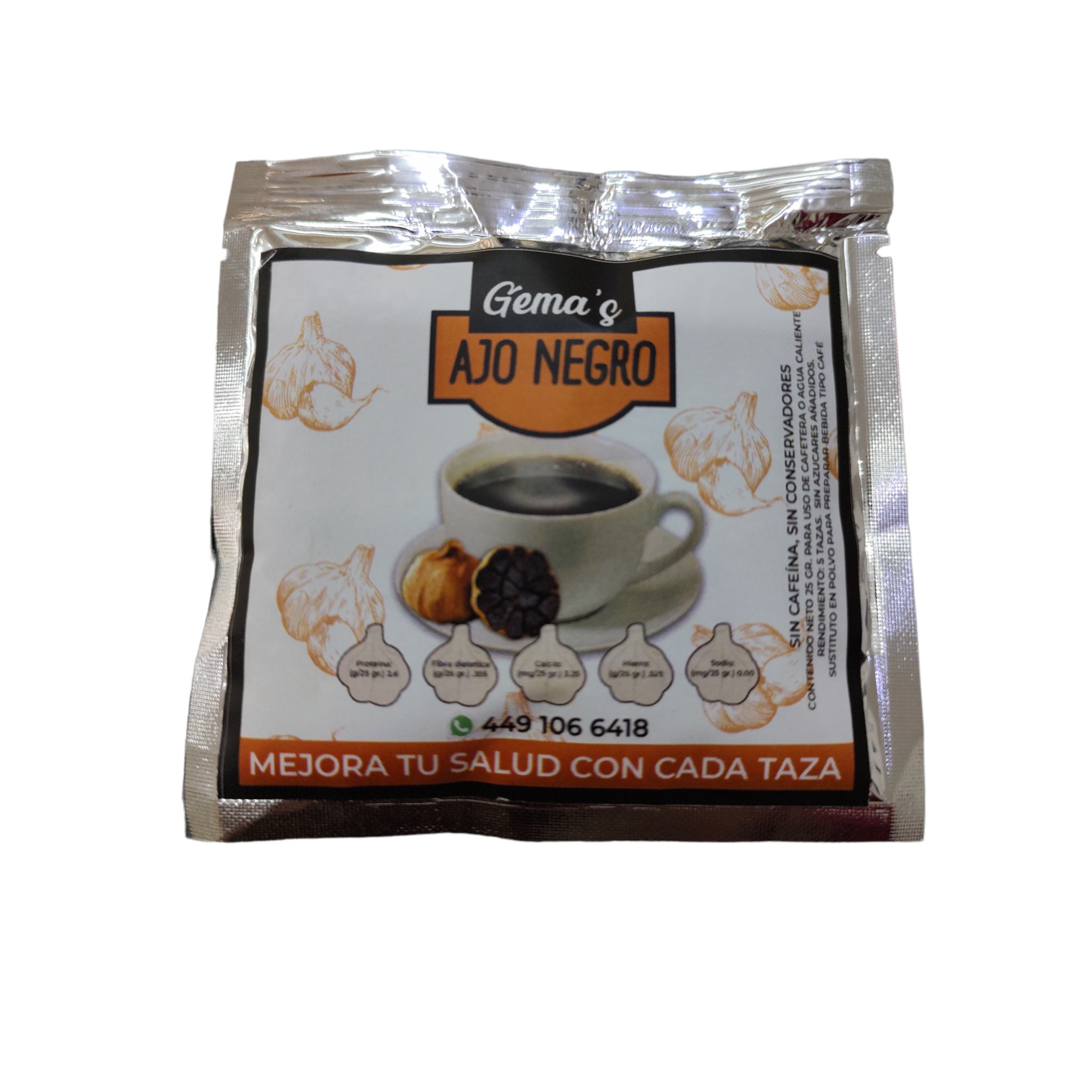 CAFE AJO NEGRO SOBRE C/25 GR GEMAS