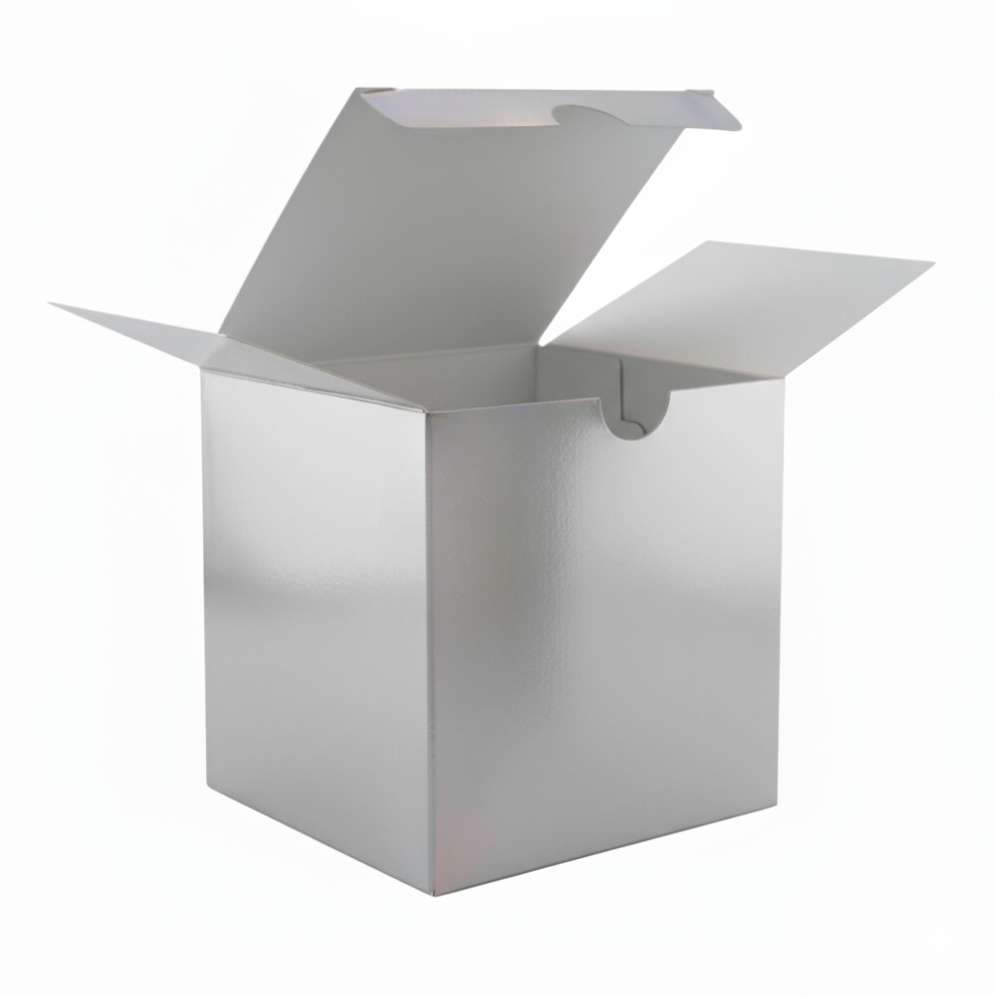 Caja Decorativa Cuadrada para Velas – Plateada | Grande 10x10 cm