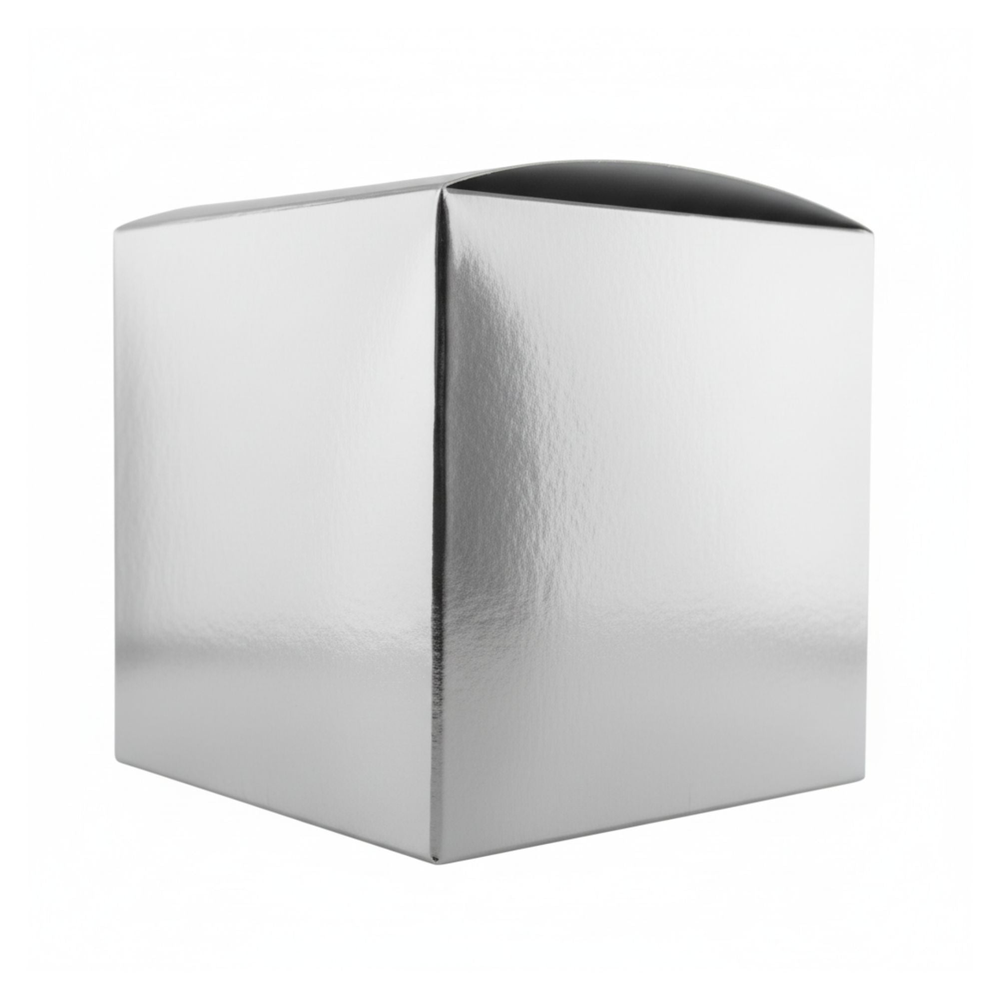 Caja Decorativa Cuadrada para Velas – Plateada | Grande 10x10 cm