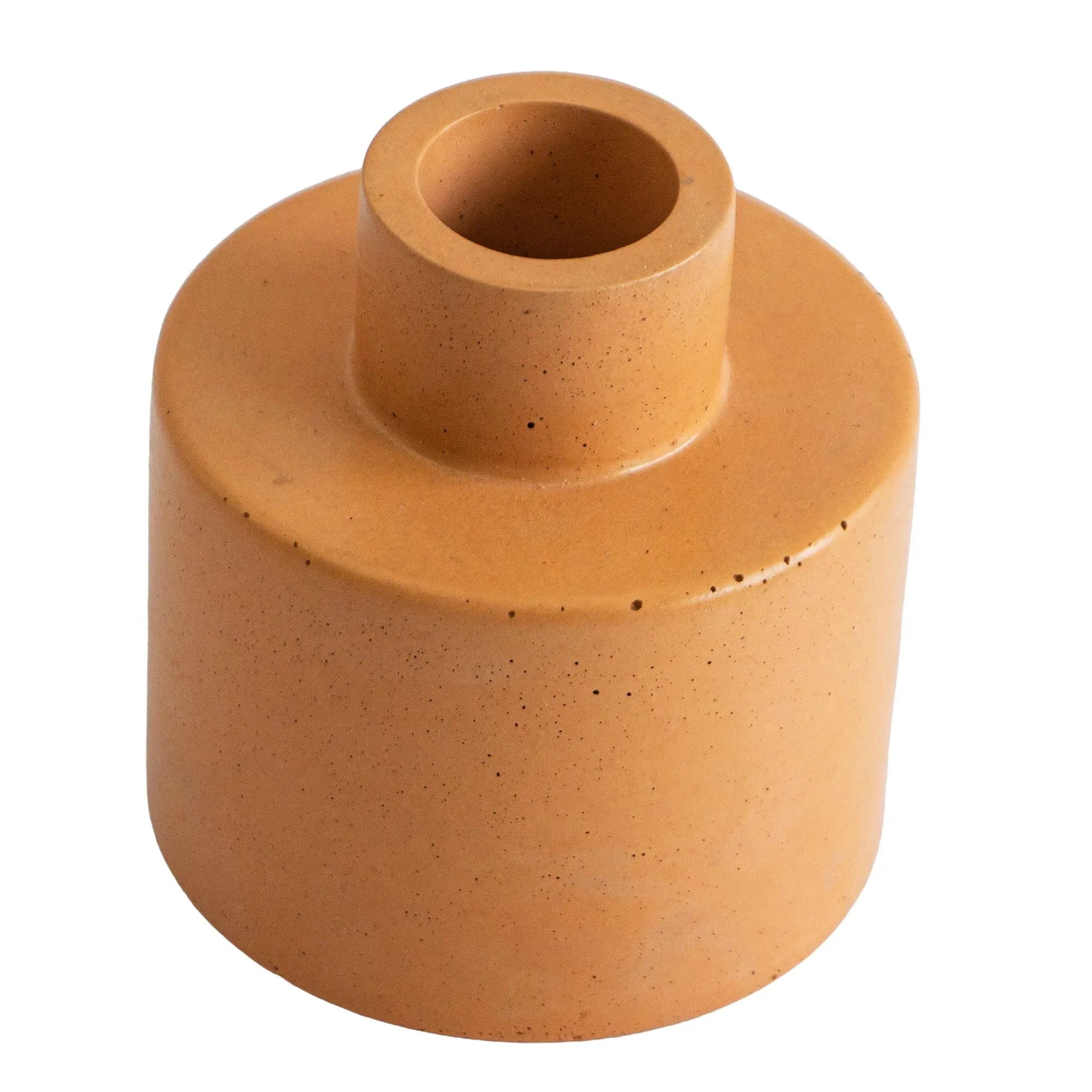 EOL - Carrara – Botella Difusora redonda de Concreto para Difusor de Varillas – Marrón Café Fuerte