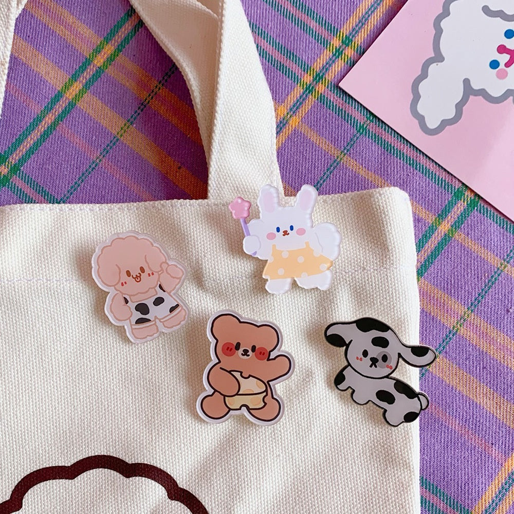 Broche Acrílico De Dibujos Animados