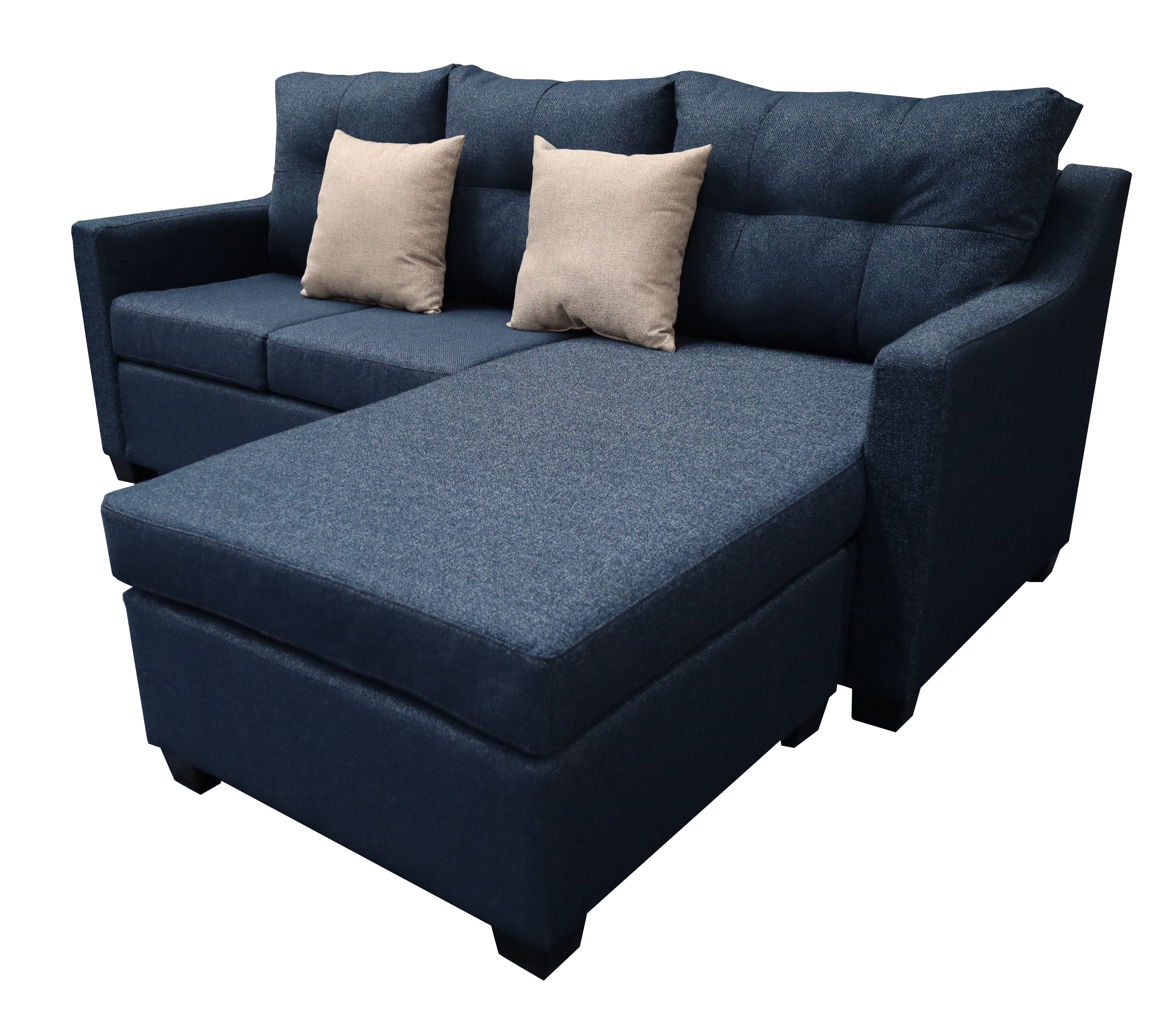 Sala Esquinera El Bazar Store Hermes 225x165 cm, Lado Izquierdo y derecho, Lino nacional Azul marino. EL BAZAR STORE Moderna/ abotonada