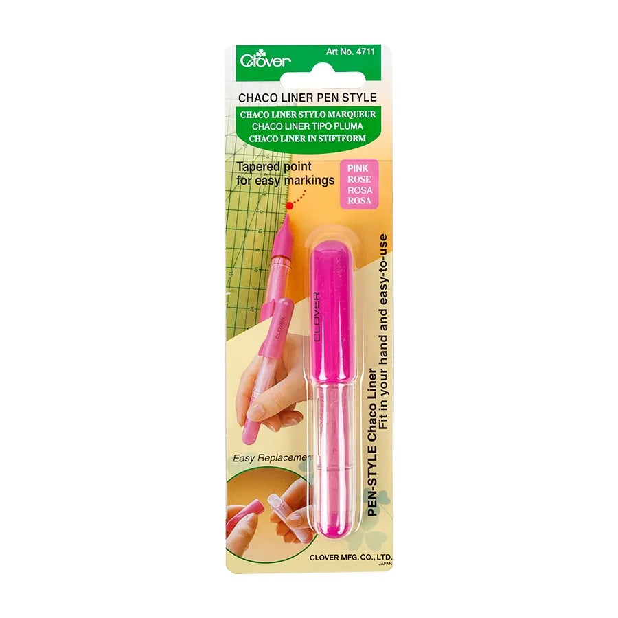 Plumón de Gis para tela rosa Chaco Clover