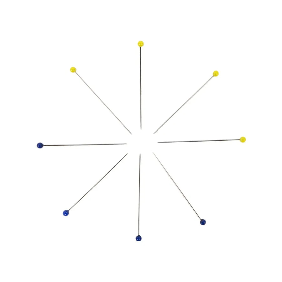 100 Alfileres para Patchwork cabeza pequeña de cristal MUY afilados planchables