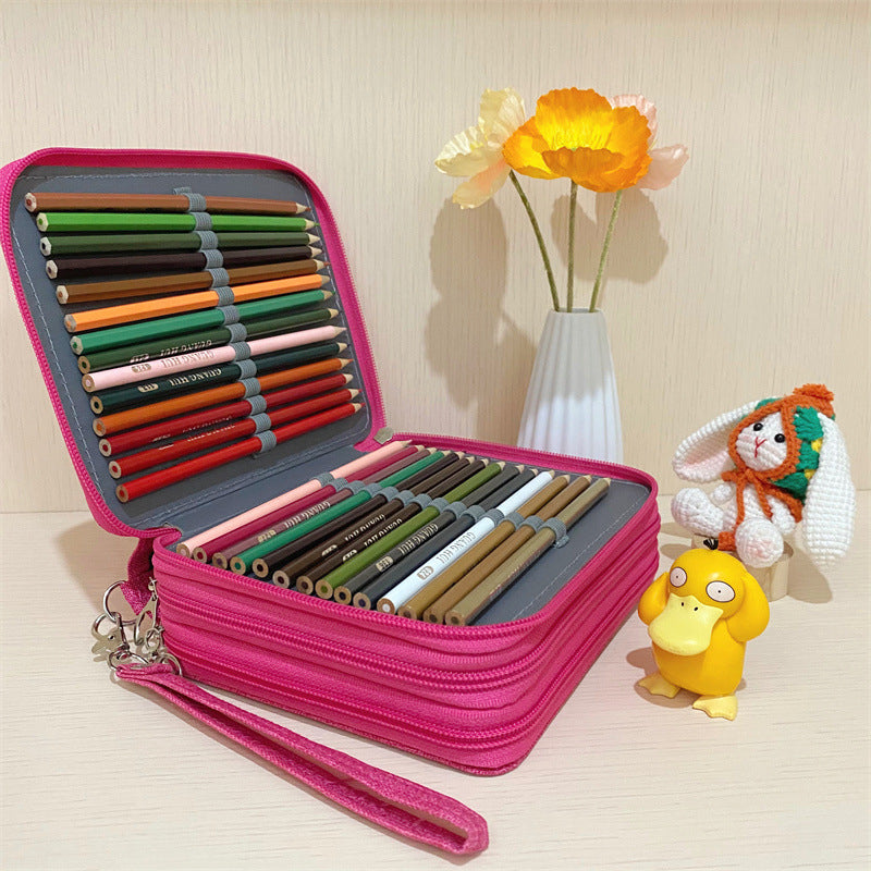 Estuche con ranura para lápices de colores portátil