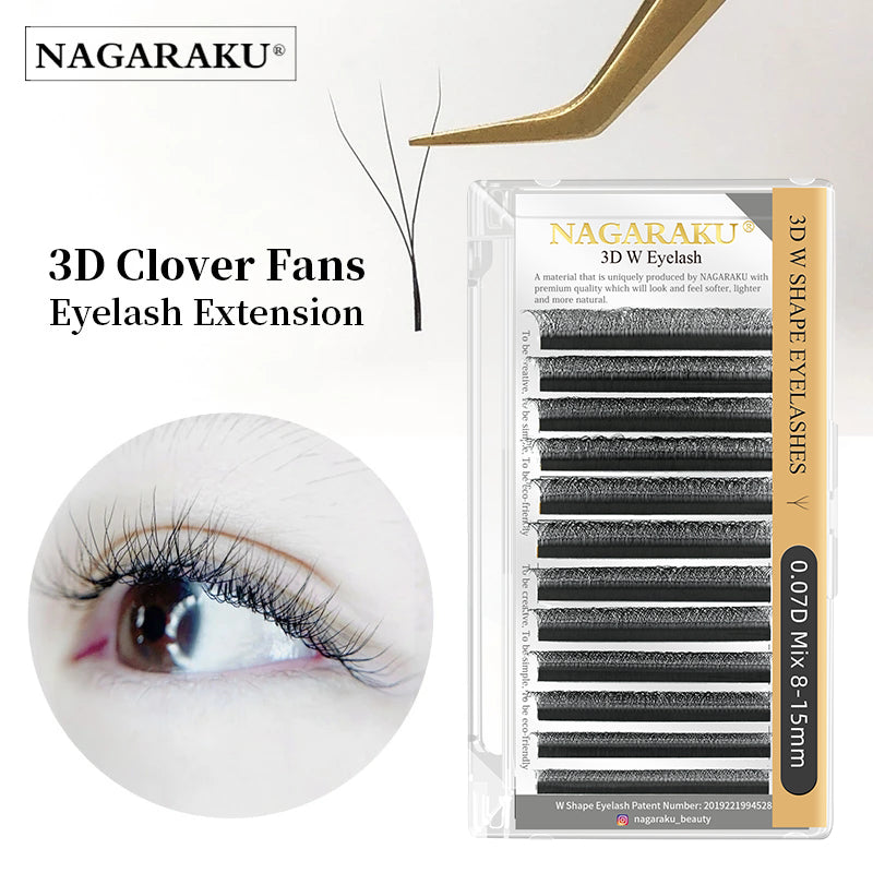 3D W shape eyelash extensiones