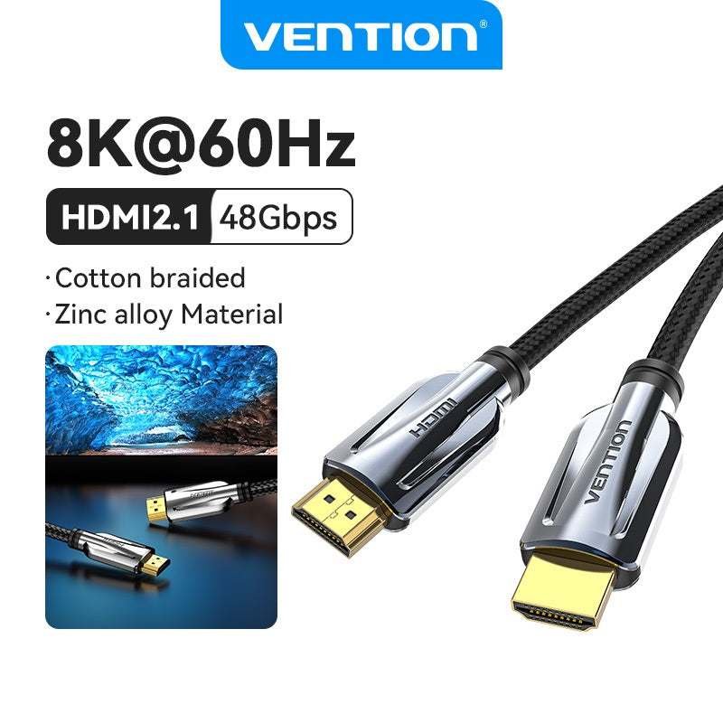 Vention HDMI Cable 8k 60Hz uhd HDMI 2.1 aleación de zinc 48gbps 4k / 120hz