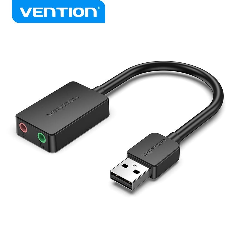 Vention USB A Micrófono Para Auricularestarjeta De Sonido Externa De Doble Puerto