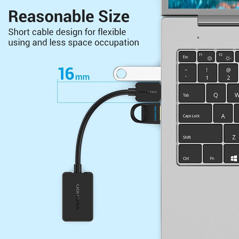 Vention USB A Micrófono Para Auricularestarjeta De Sonido Externa De Doble Puerto