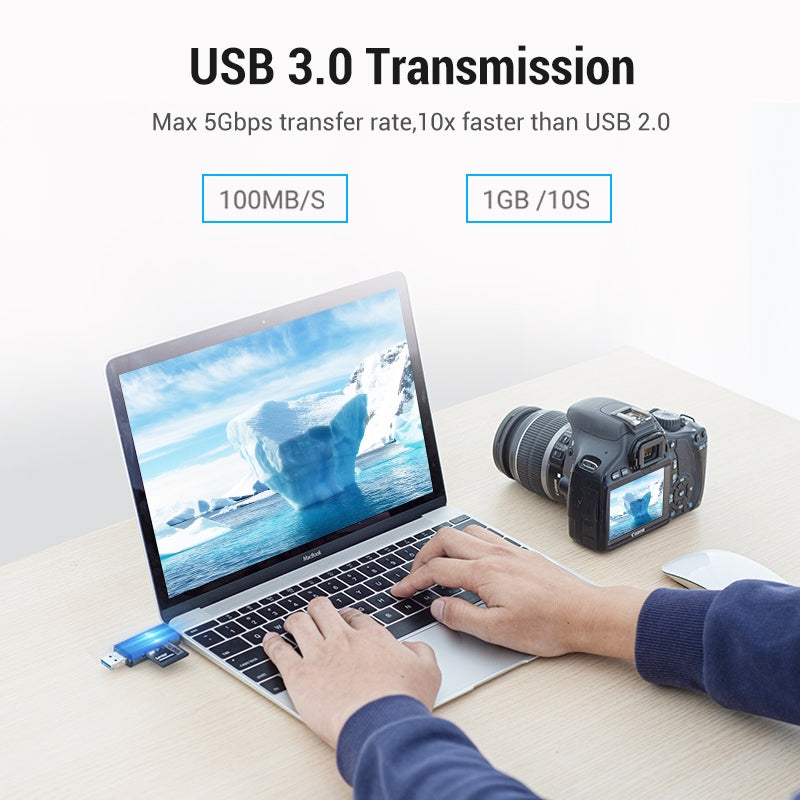 Vention 3 En 1 Lector De Tarjetas 256GB USB 3.0 5Gbps De Alta Velocidad