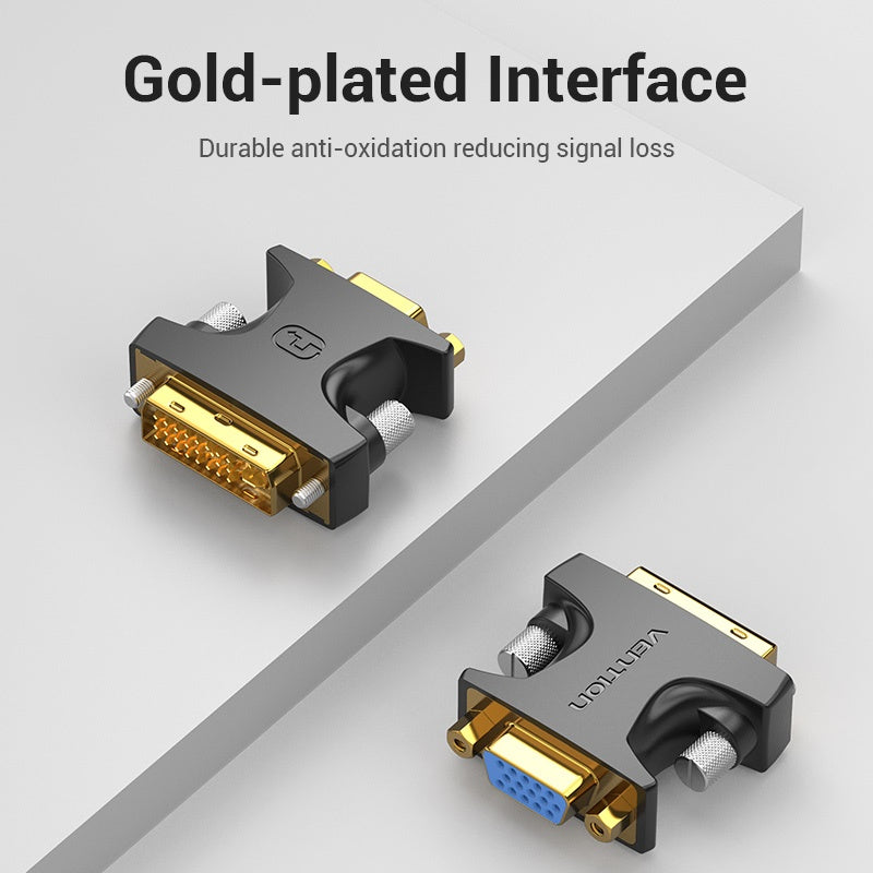 Vention Adaptador DVI Macho A VGA Hembra Bidireccional-I 24 + 5 1080P 60HZ