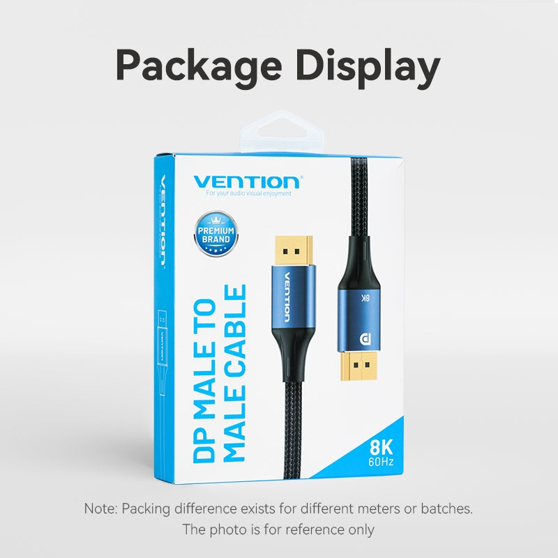 Vention DP 1.4 Cable Macho A Chapado En Oro 1080P 240Hz Alta Tasa De Refresco