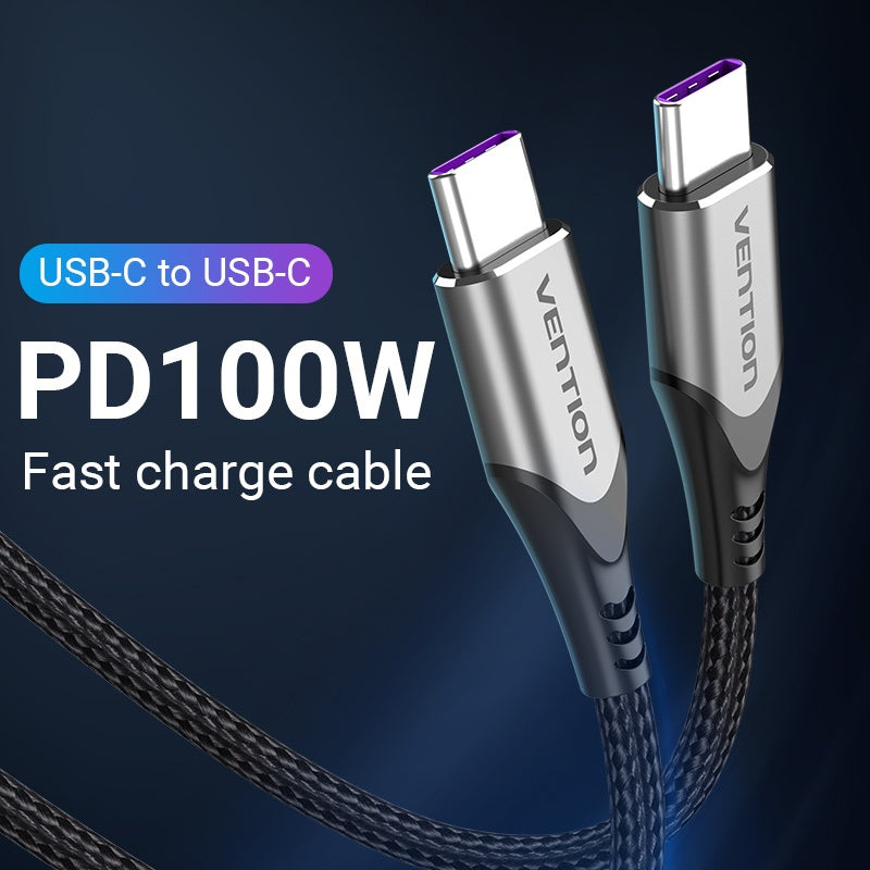 Vention 5A USB Tipo C Cable Para Xiaomi Huawei P40 Pro Mate 30 P30