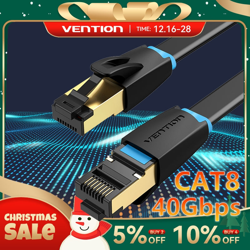 Vention CAT8 Cable De Red De Alta Velocidad 40Gbps 2000MHz