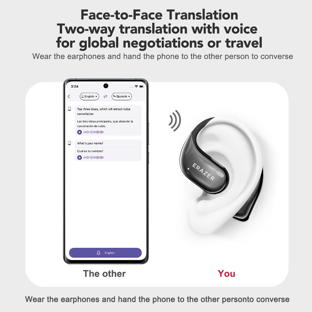 Lenovo Al Traducción Con Gancho Para La Oreja Inalámbrico