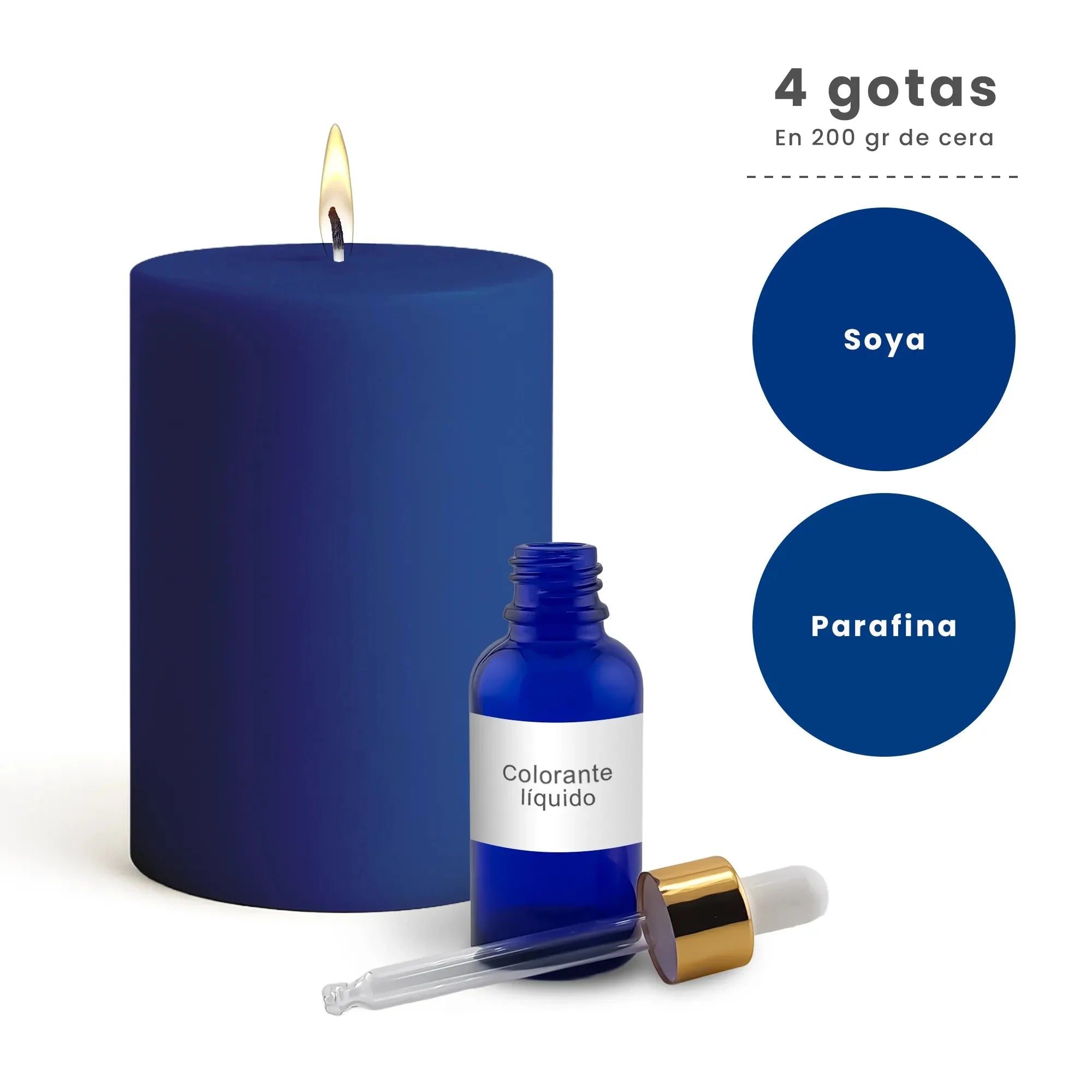 Colorante Líquido para Velas  – Ultra Concentración - Color: Azul