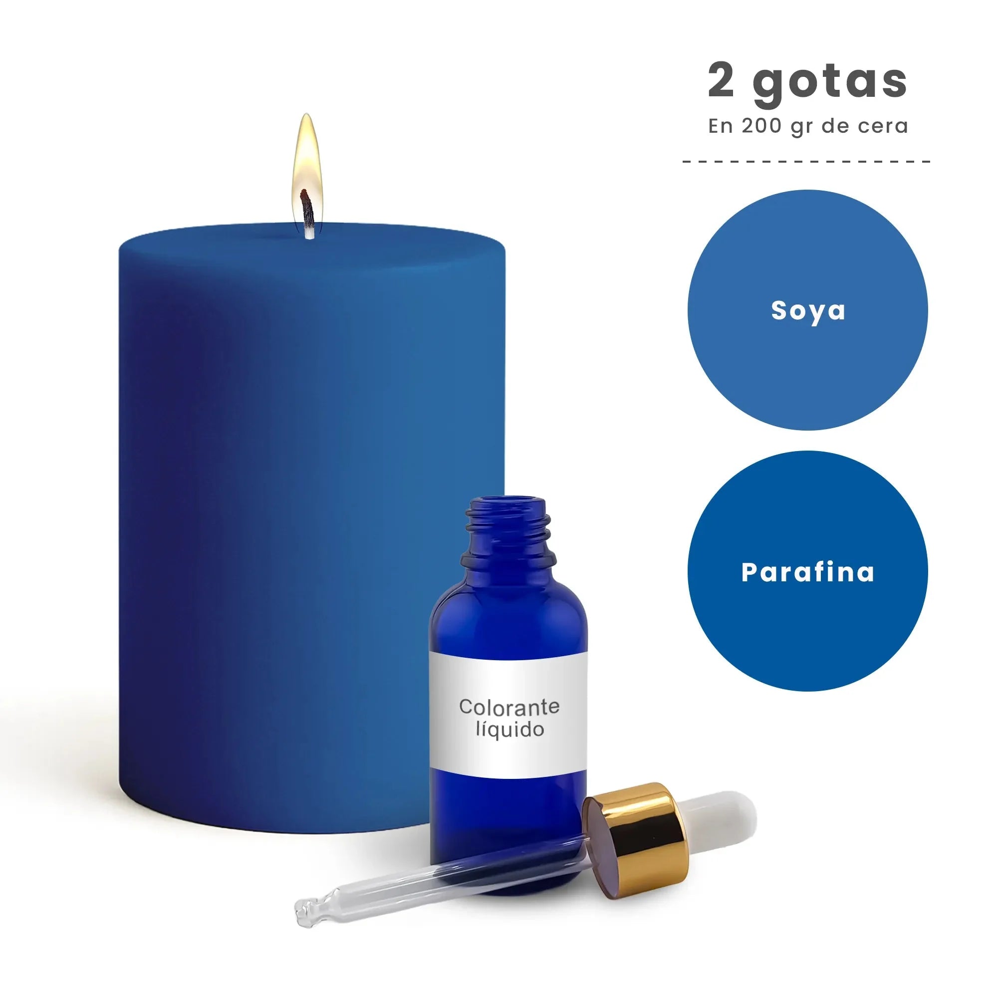 Colorante Líquido para Velas  – Ultra Concentración - Color: Azul