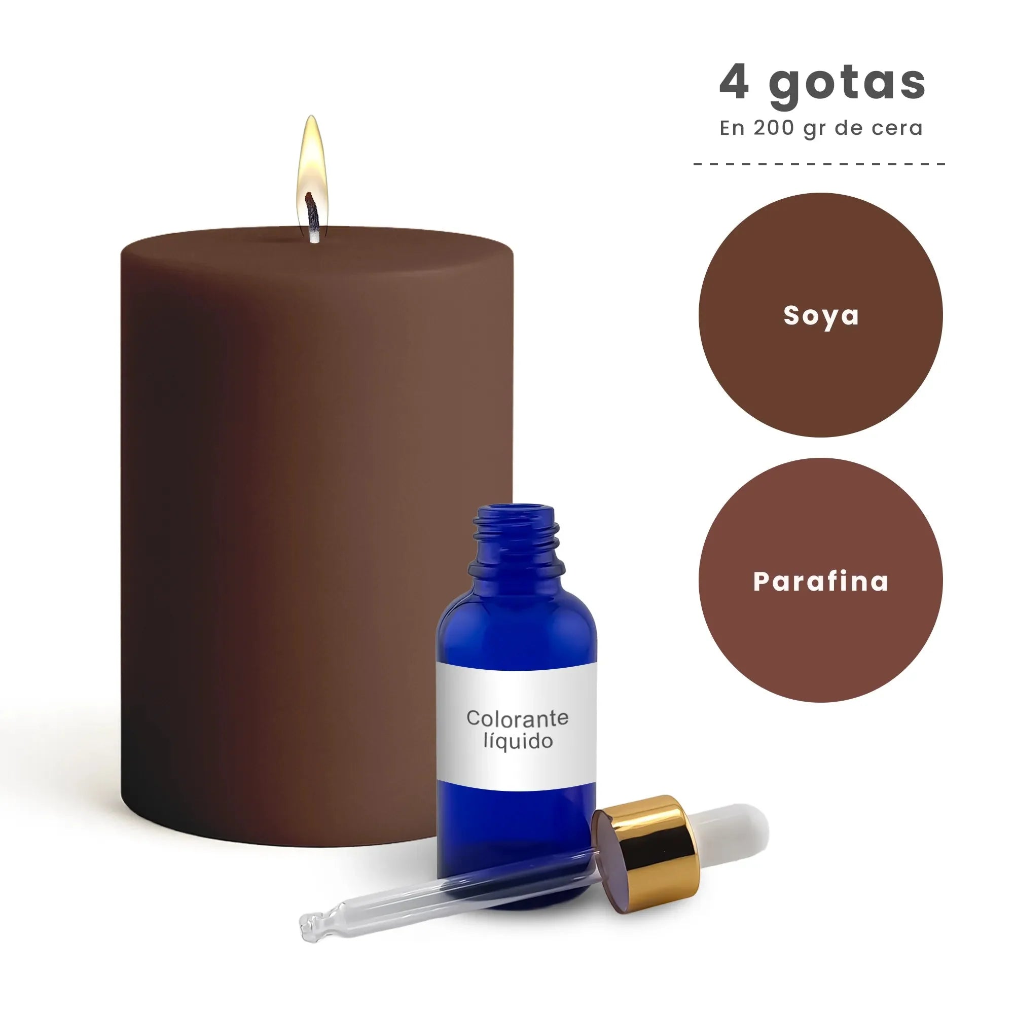 Colorante Líquido para Velas  – Ultra Concentración - Color: Café