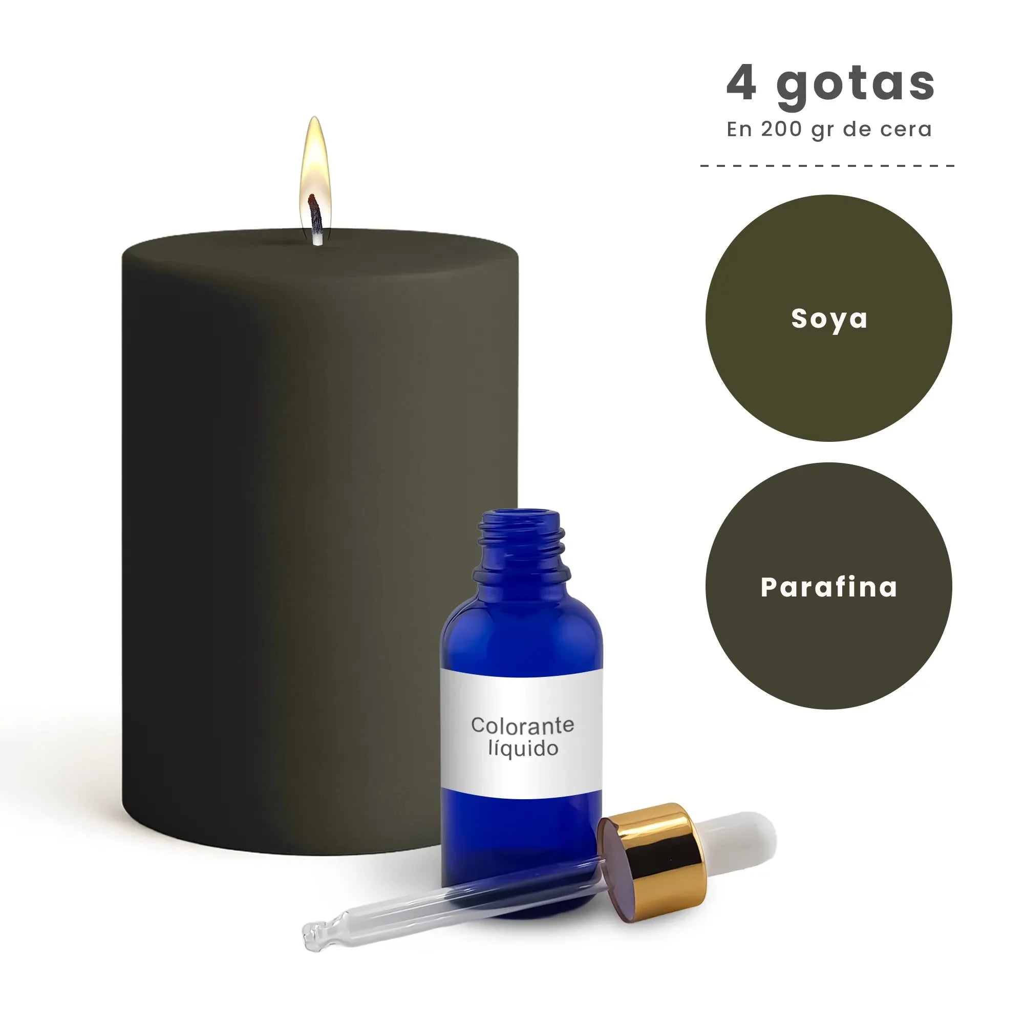 Colorante Líquido para Velas  – Ultra Concentración - Color: Verde Aguacate