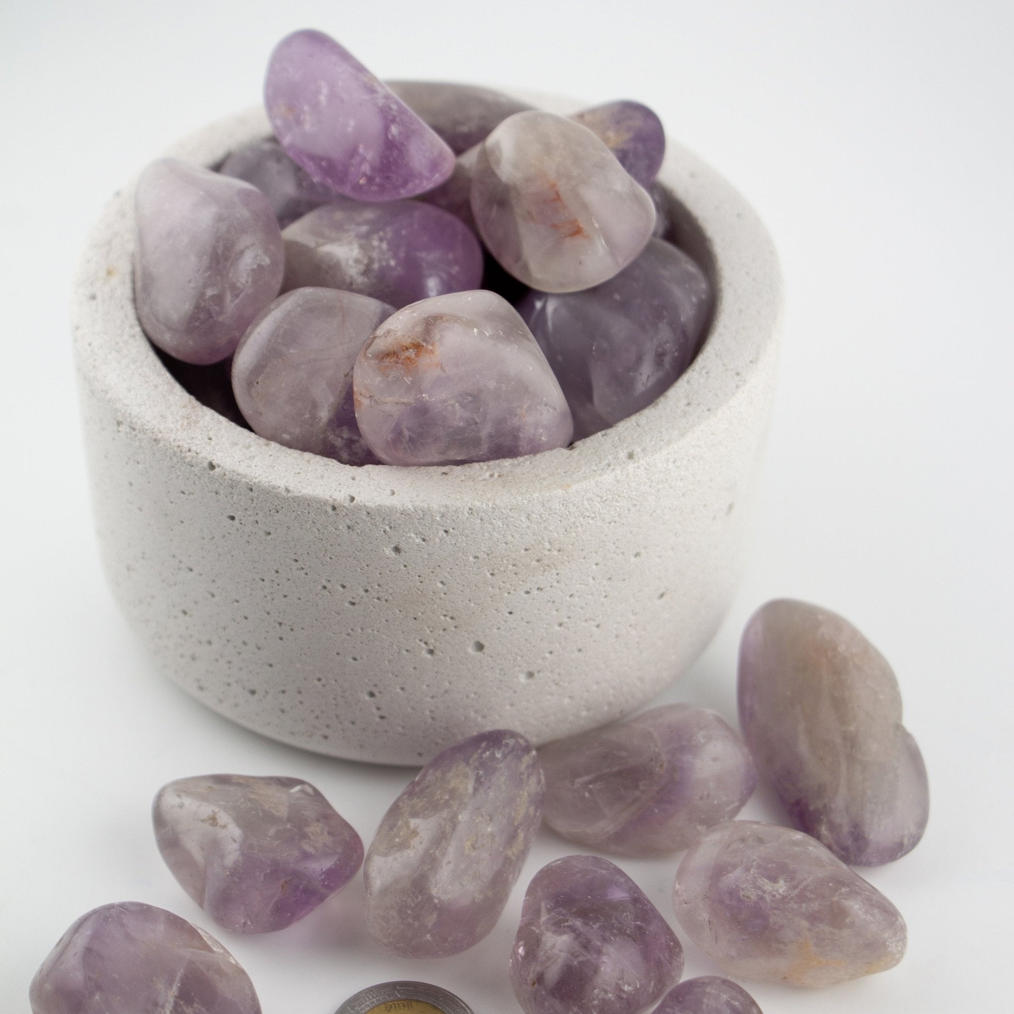 Cuarzo Amatista Morado Pulido – Piedra  Preciosa de la Calma y la Protección para Velas y Decoración