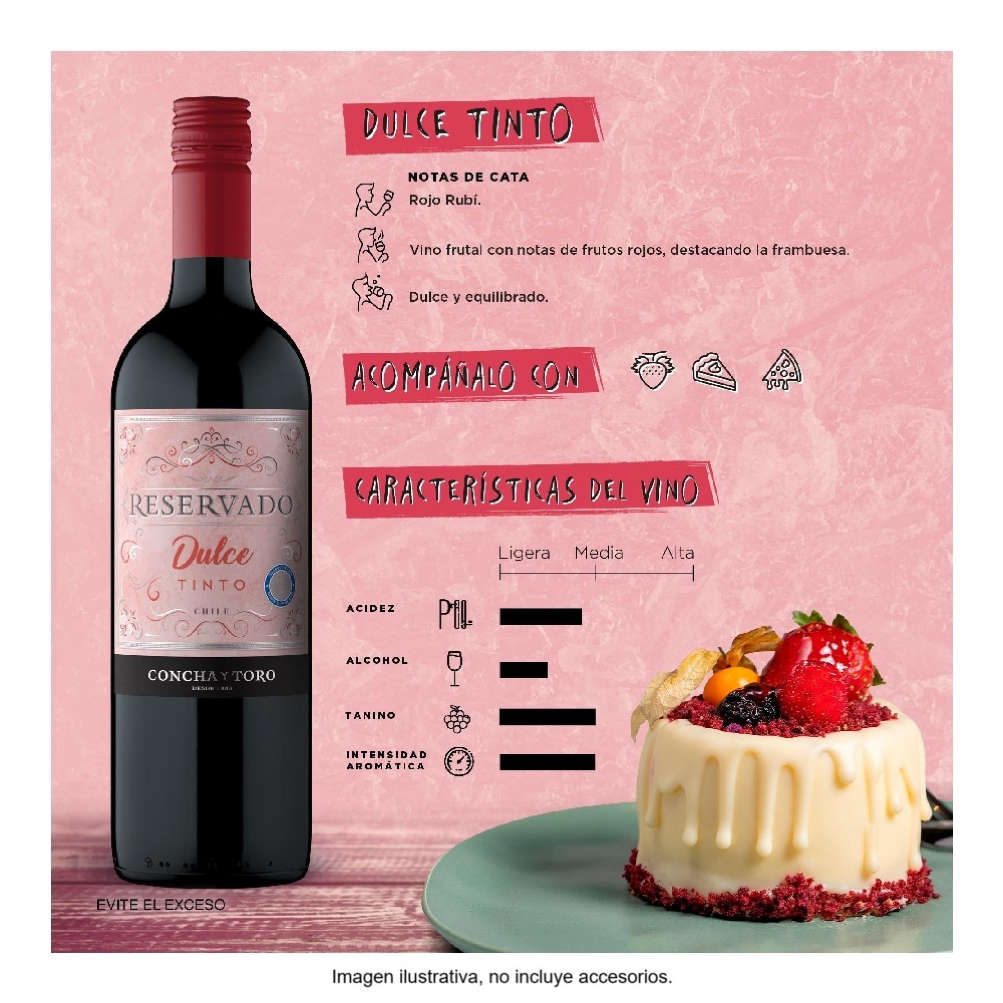 Vino Tinto Concha y Toro dulce 750 ml