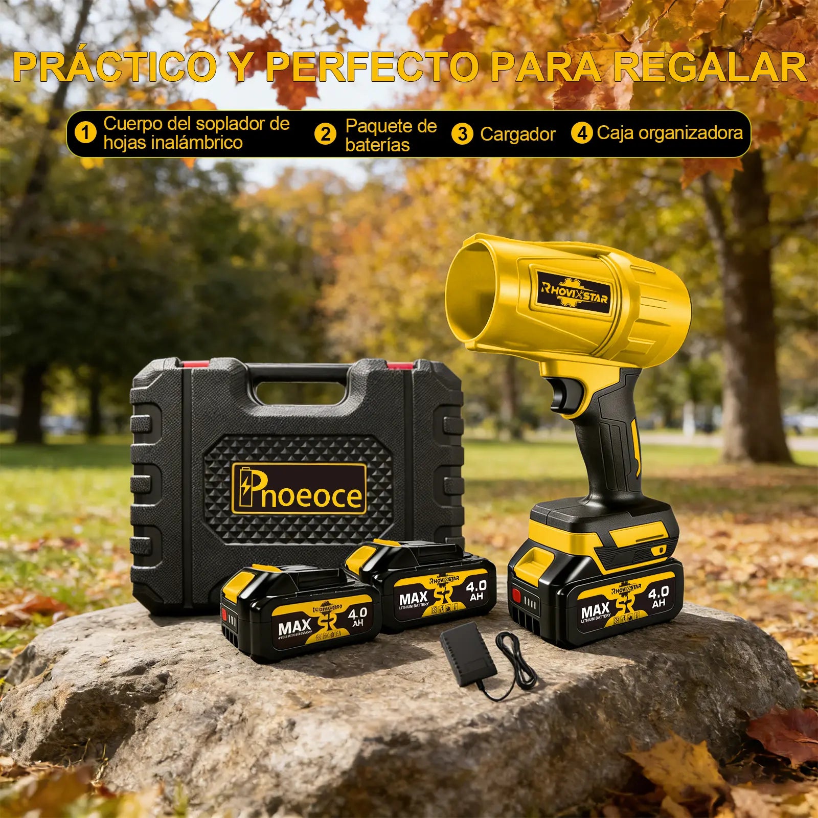 Soplador de hojas eléctrico sin cable, soplador turbo jet