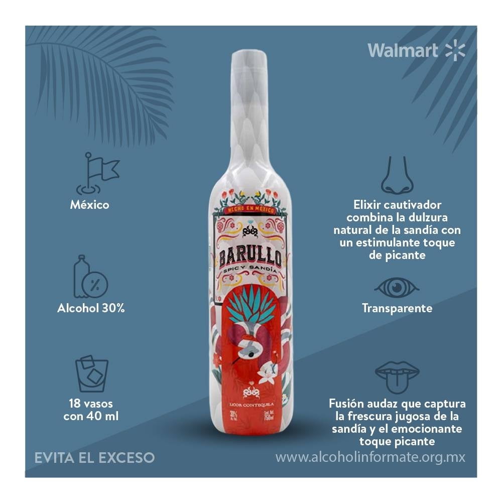 Tequila Barullo sabor Sandia 750 ml