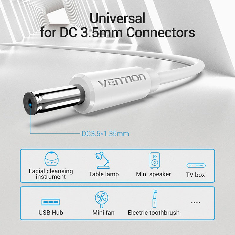 Vention USB A DC 3.5mm Cable De Alimentación Macho 3.5 Jack 5V