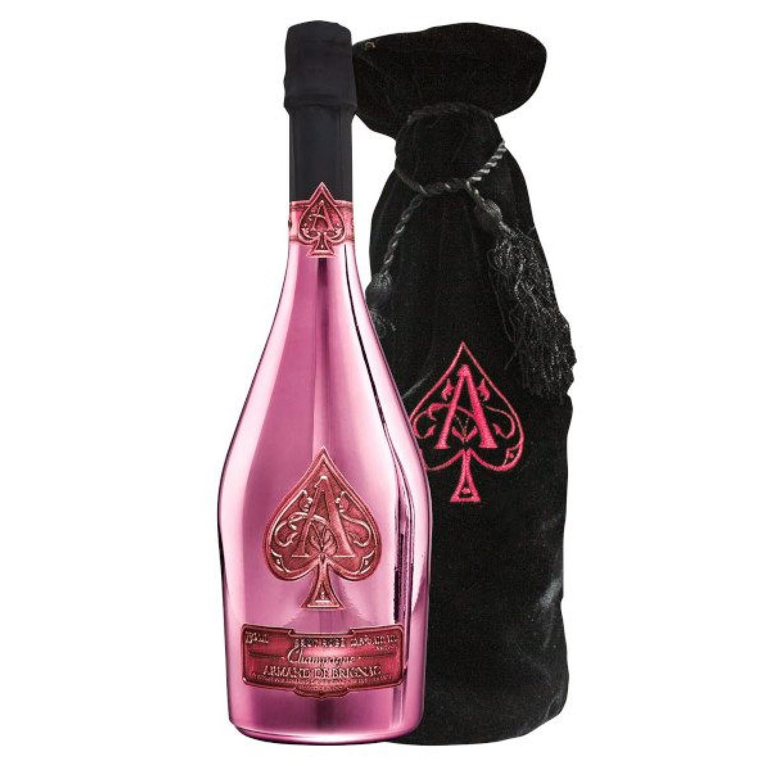 Pack de 4 Champagne Armand De Brignac Rose Velvet Bag 750 ml Rose Velvet Bag