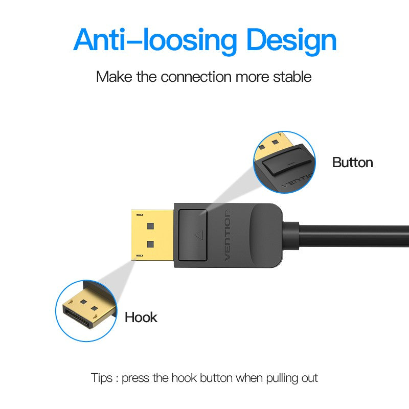 Salida De Vídeo Displayport A Hdmi Cable Dp Macho 1080P Full Hd