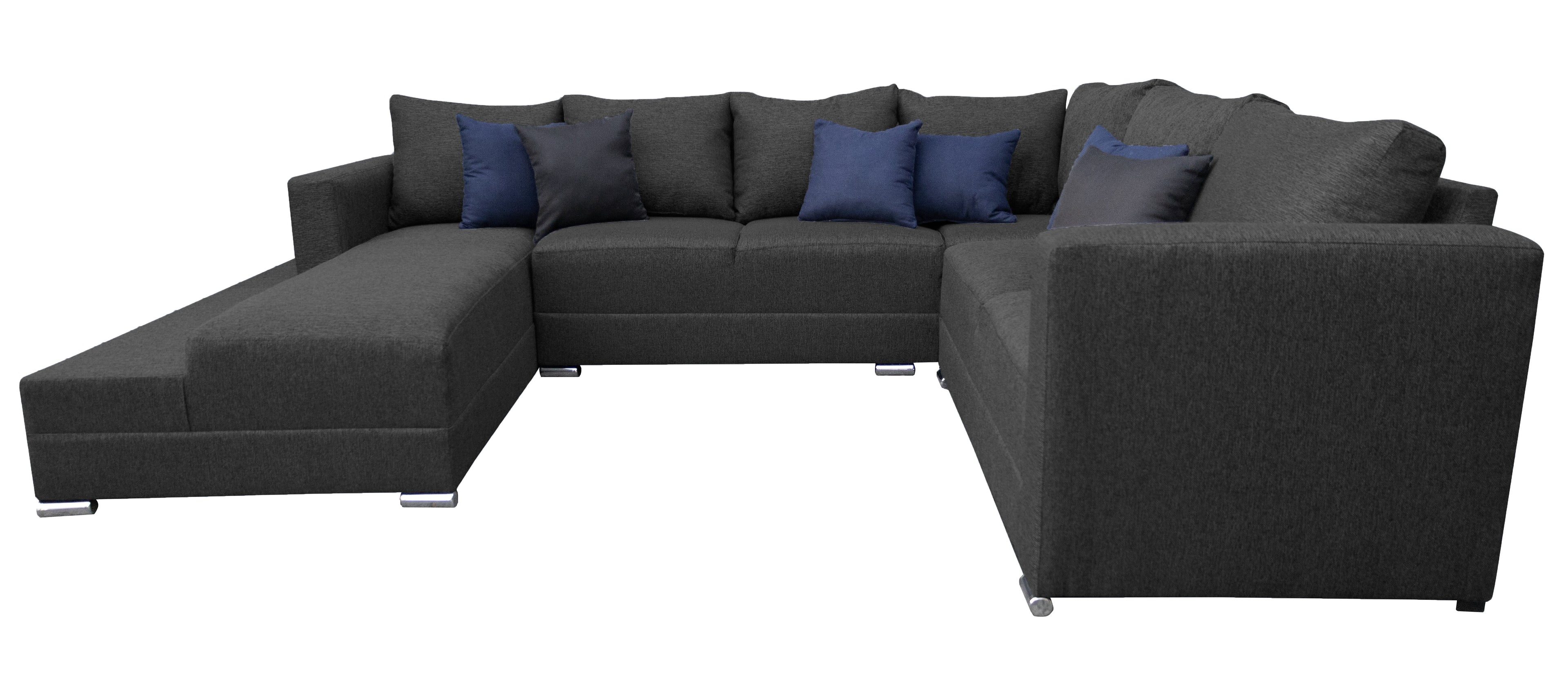 Sala esquinera en U El Bazar Store modelo Corbel gris oxford 4 salas en 1