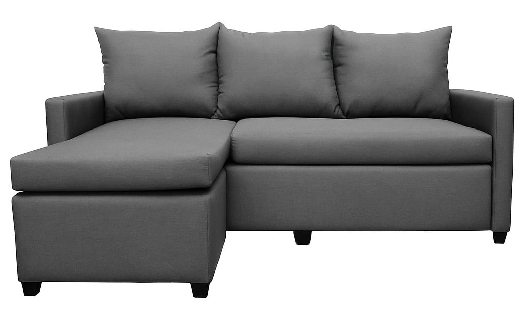 Sala Esquinera Modular El Bazar Store Vancouver Gris oxford 175x130 cm Sofa Lado derecho ó izquierdo Económica, Tela Lino