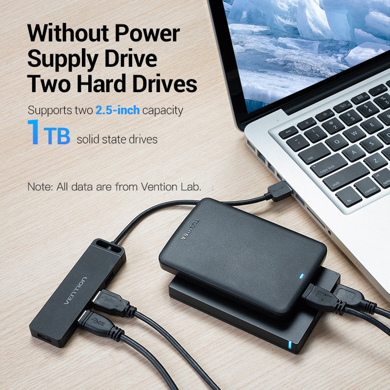 Vention USB 3.0 Hub 4 Puertos Adaptador Multi Divisor De Alta Velocidad