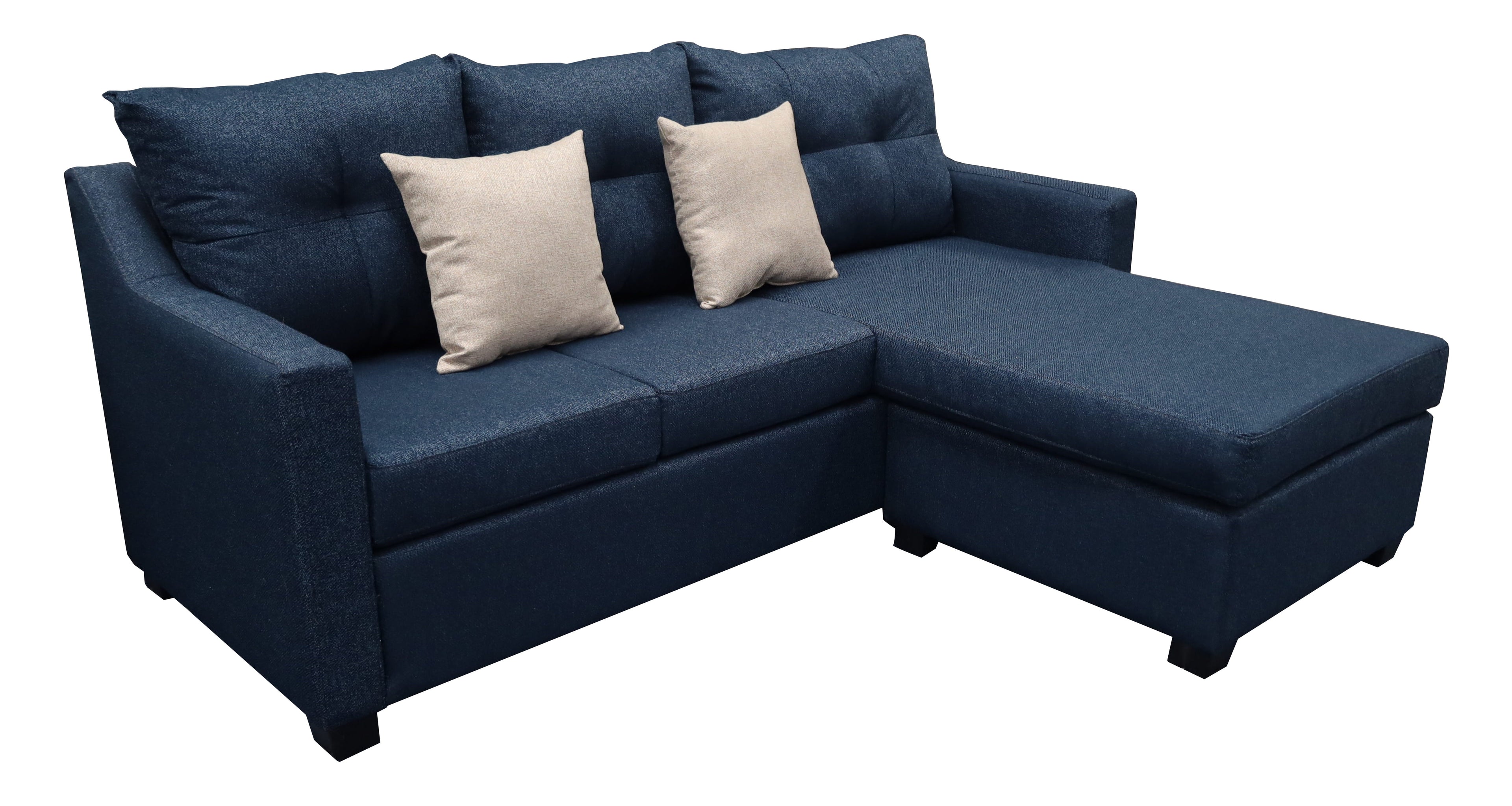 Sala Esquinera El Bazar Store Hermes 225x165 cm, Lado Izquierdo y derecho, Lino nacional Azul marino. EL BAZAR STORE Moderna/ abotonada