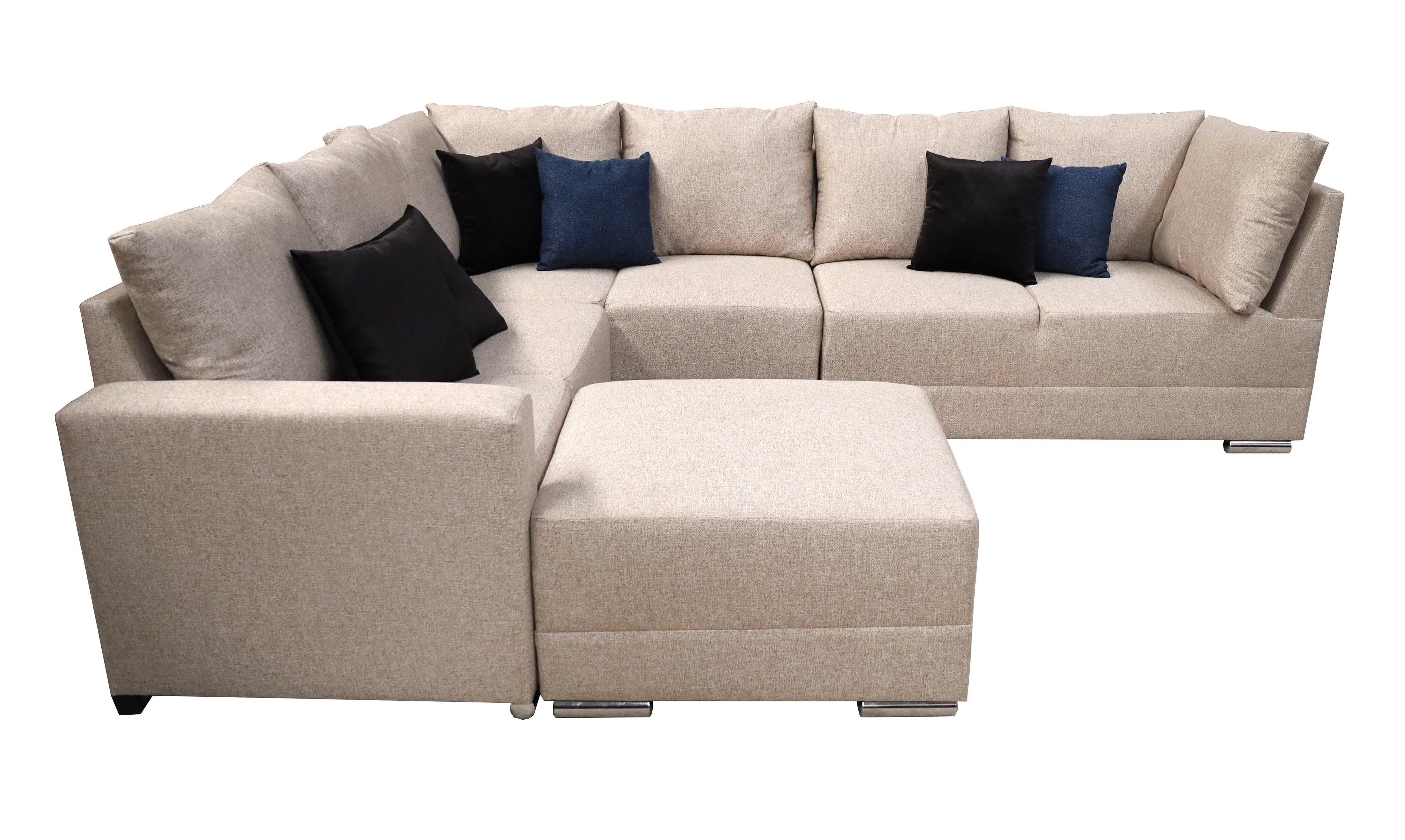 Sala Esquinera Modular El Bazar Store Artemis Beige 230x300 cm, Derecha ó Izquierda, Tela Lino nacional