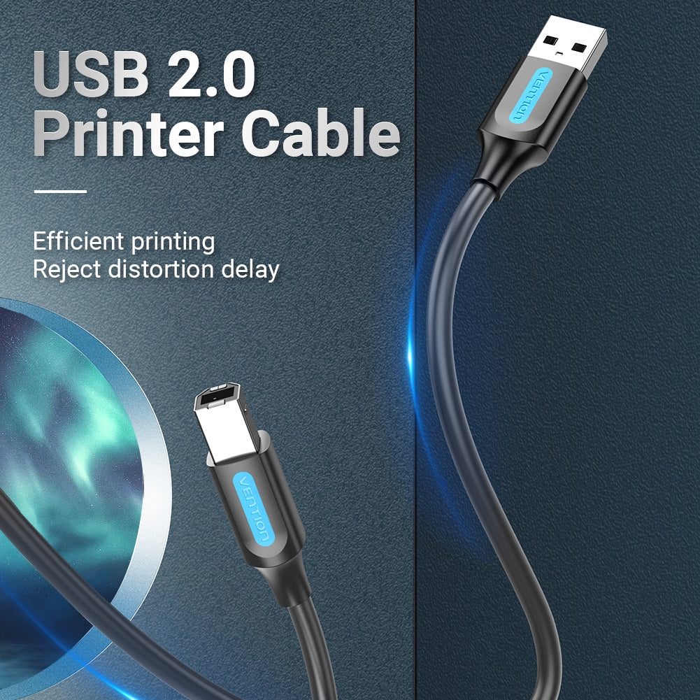 Vention USB 2.0 Cable De Impresora 480Mbps Macho A Sincronización De Datos