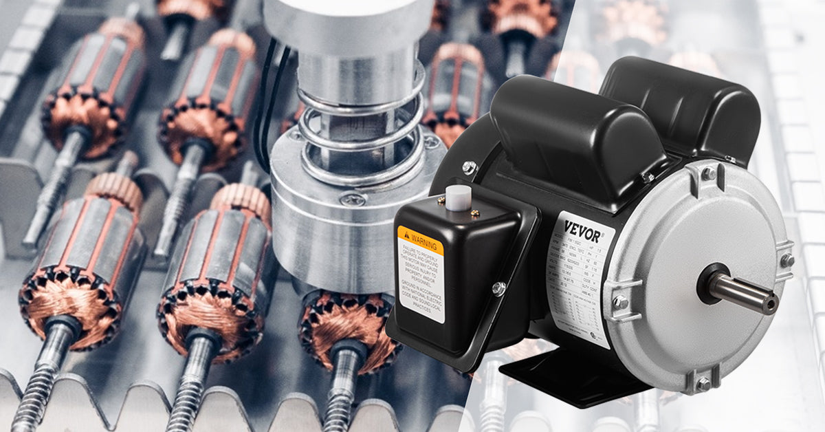 VEVOR-Motor eléctrico monofásico de 1,5 HP, 2 polos