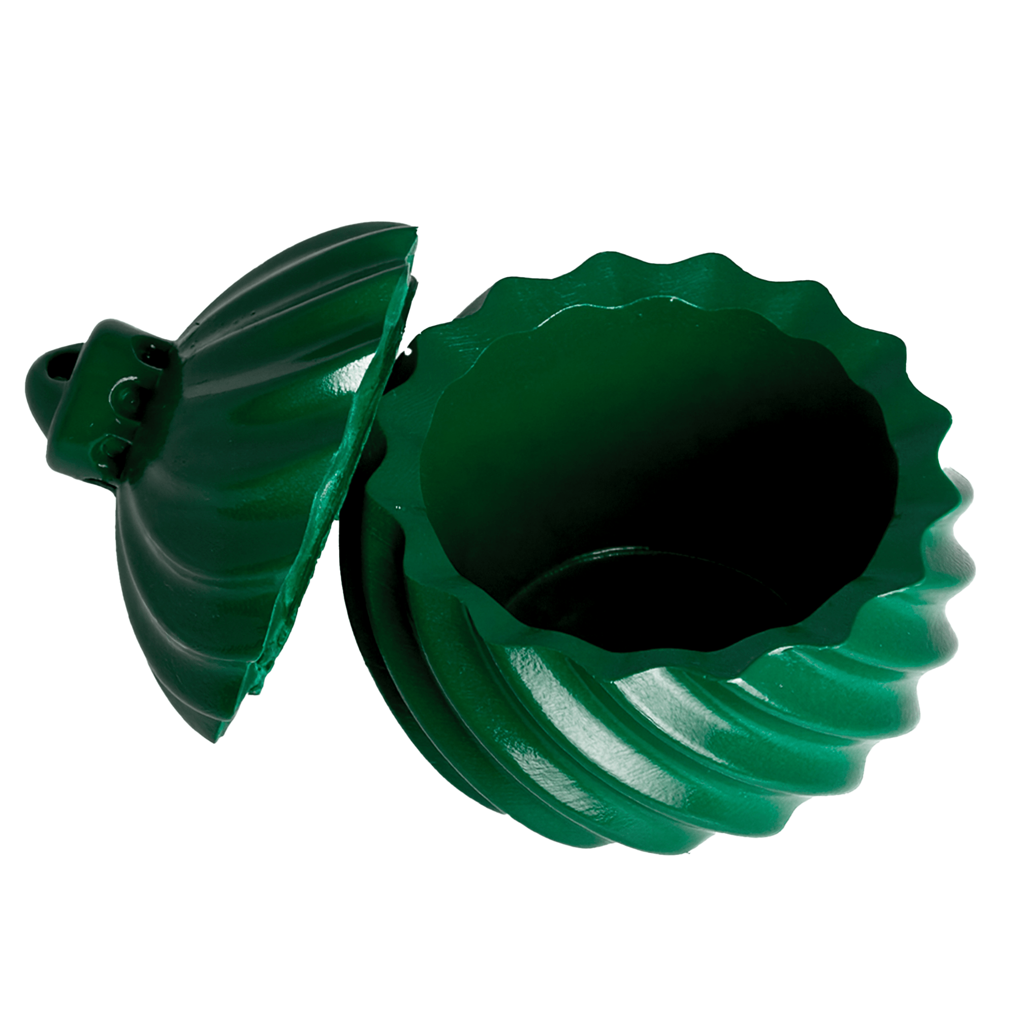 Esfera de Navidad en Espiral de Concreto - Vasos para Velas Navideñas 70ml - Frasco Verde (Edición Especial de Navidad)