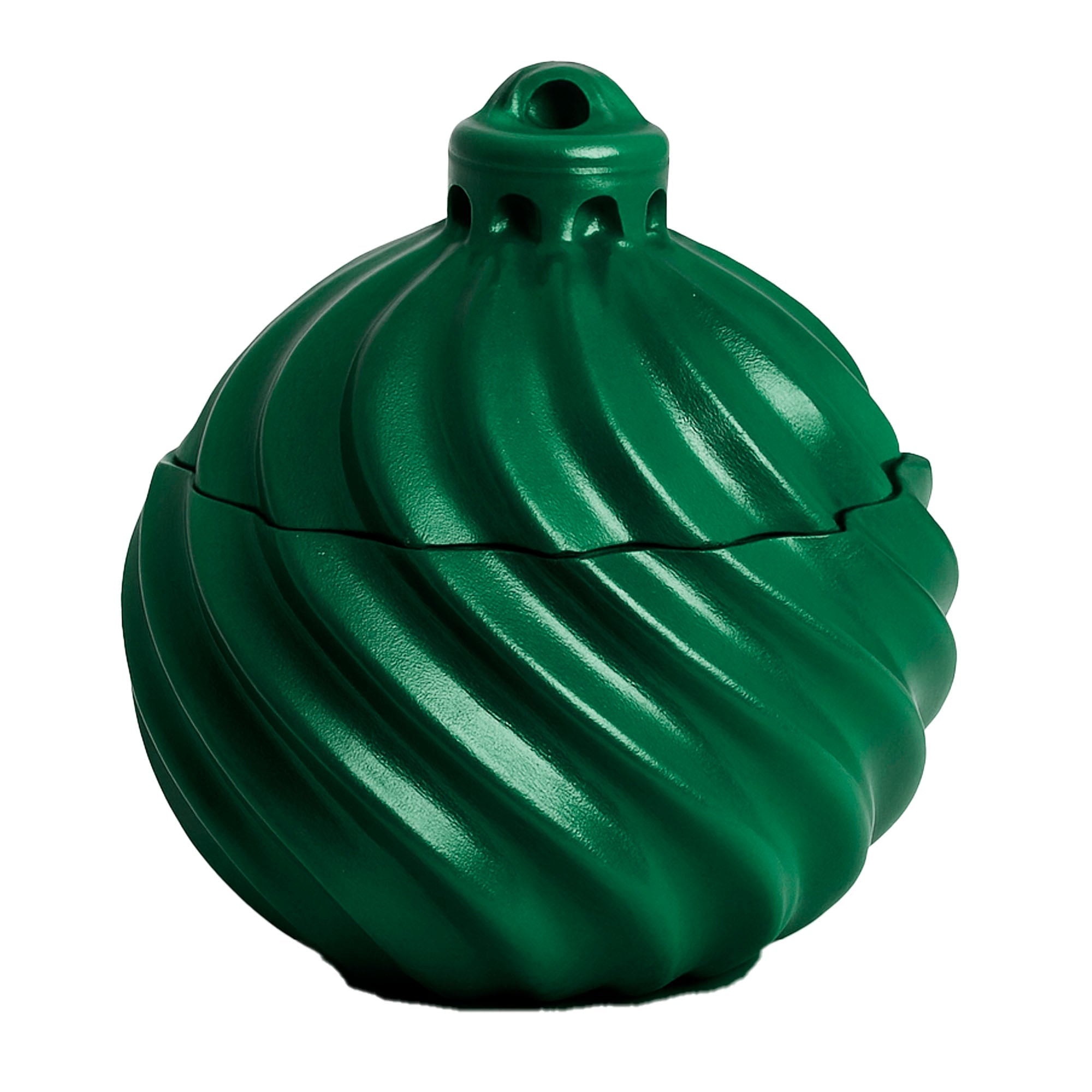 Esfera de Navidad en Espiral de Concreto - Vasos para Velas Navideñas 70ml - Frasco Verde (Edición Especial de Navidad)