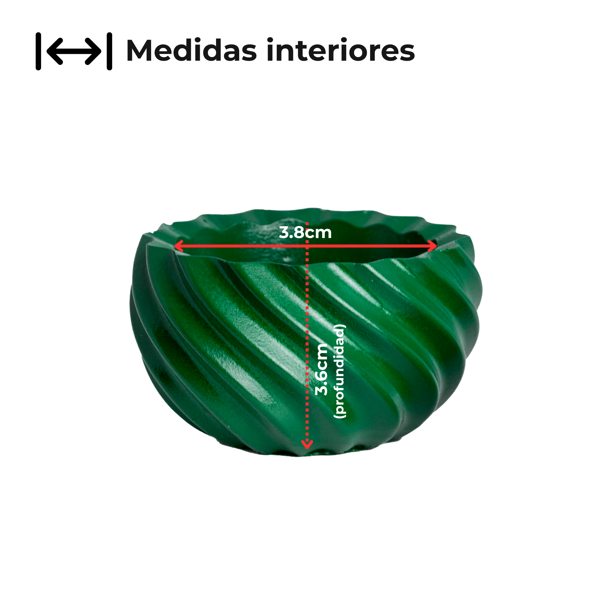 Esfera de Navidad en Espiral de Concreto - Vasos para Velas Navideñas 70ml - Frasco Verde (Edición Especial de Navidad)