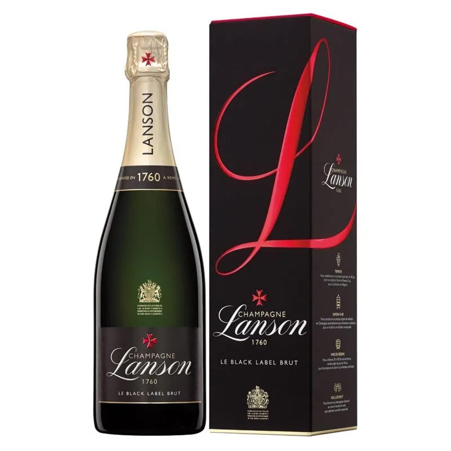 Pack de 2 Champagne Lanson Blanck Label C/E 750 ml
